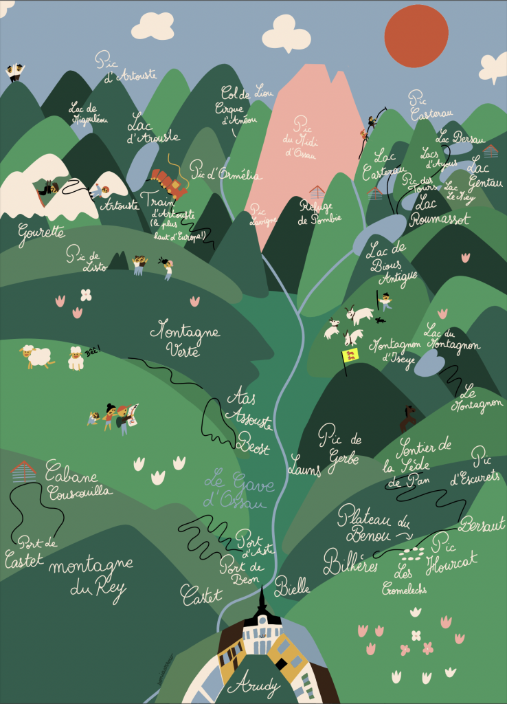 illustration originale vallée d'Ossau Béarn custom illustration illustrations