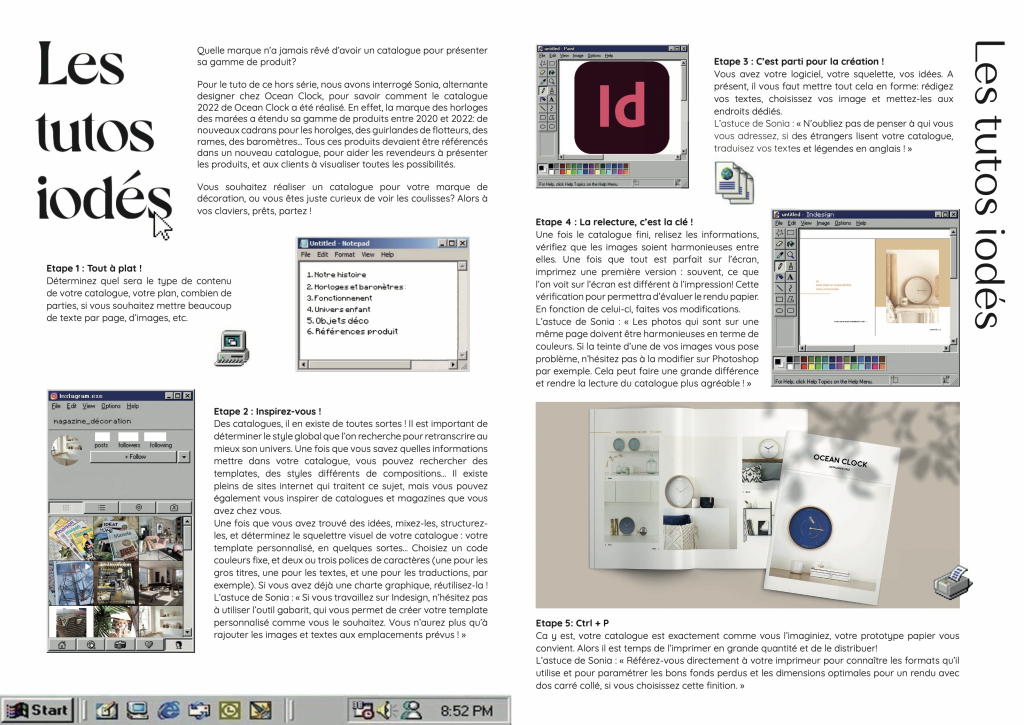 article tuto magazine. conception éditoriale magazine