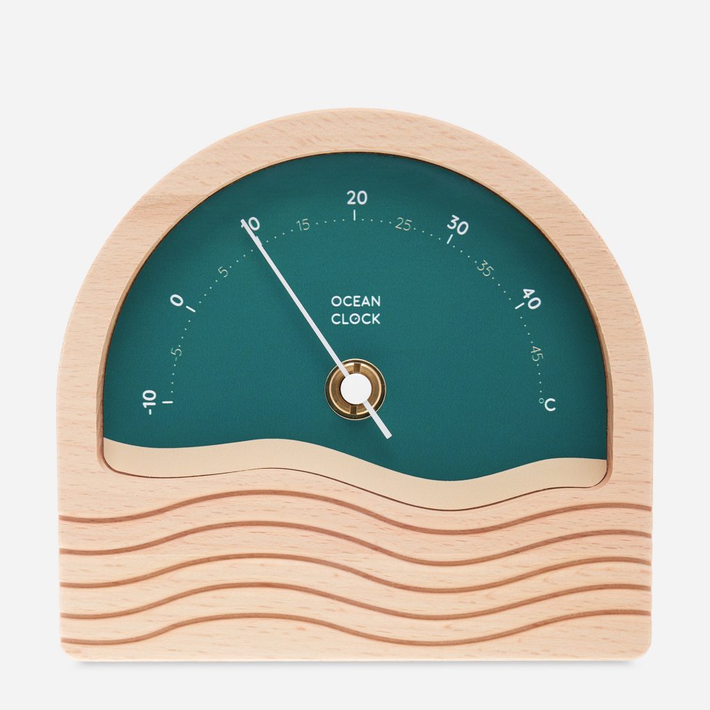 design produit thermomètre en bois