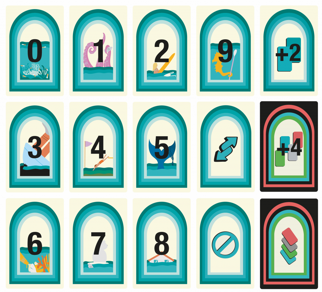 jeu de cartes personnalisé thème de l'eau